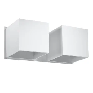 Aplique de pared blanco Quad 2 dos luces