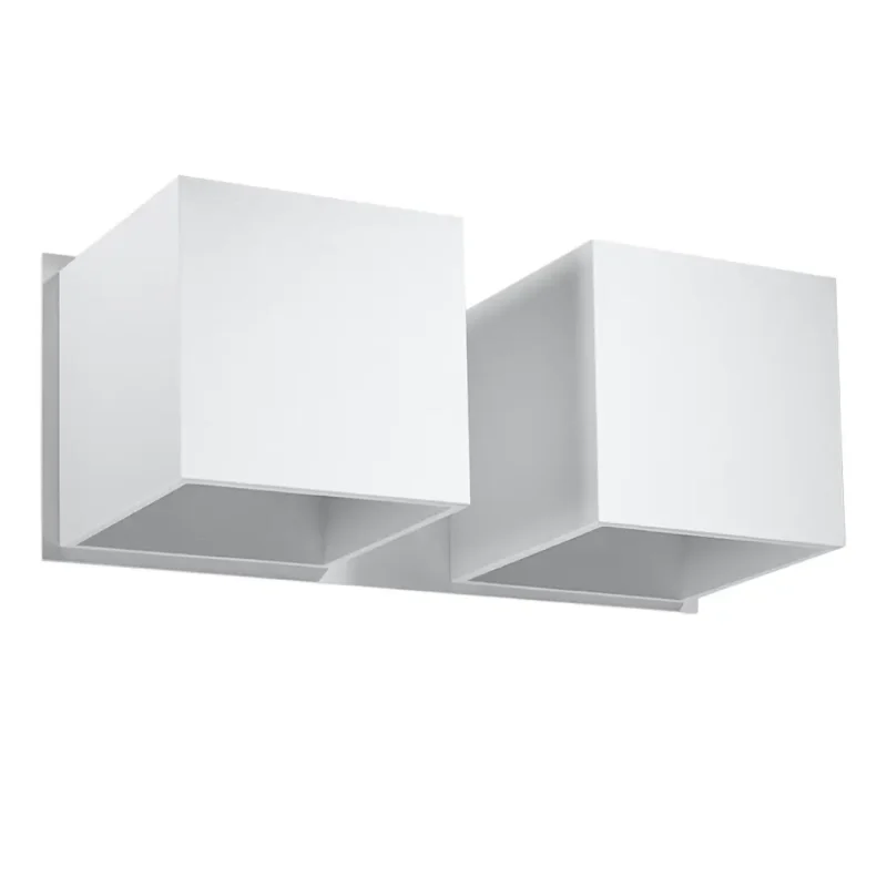 APLIQUE DE PARED CUADRADO BLANCO DOBLE QUAD2
