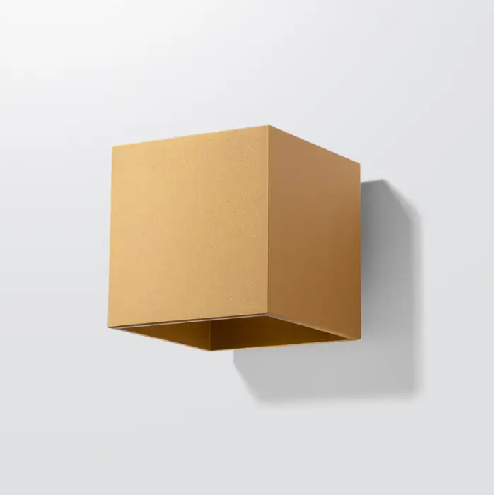 Aplique cuadrado Quad 1 color oro Sollux Aplique cuadrado Quad 1 color oro Sollux