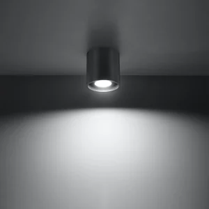 Lampara de techo Orbis 1 antracita de Sollux encendida – iluminación elegante al mejor precio