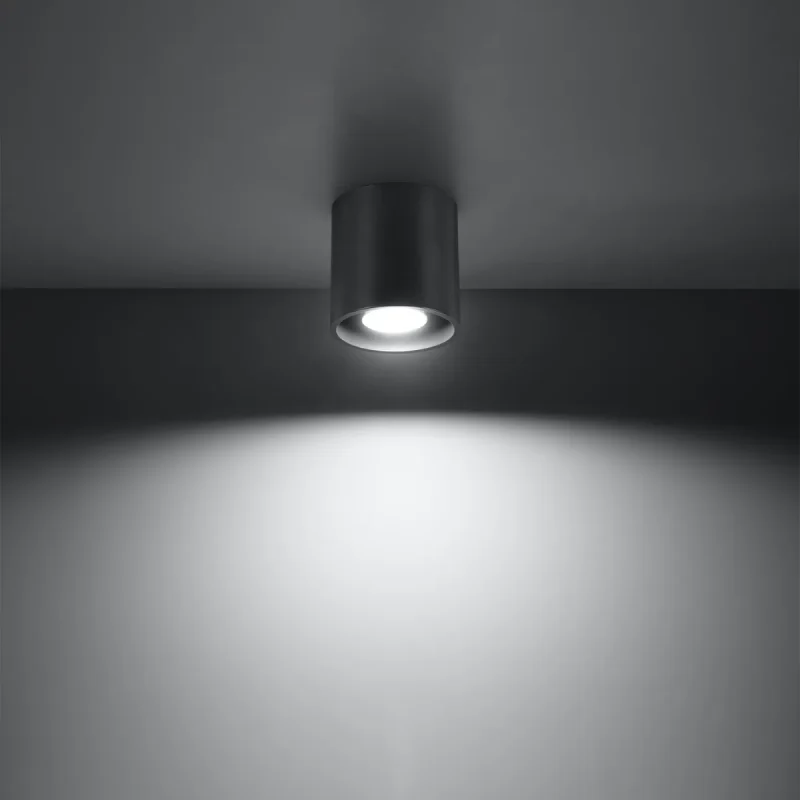 Lampara de techo Orbis 1 antracita de Sollux encendida – iluminación elegante al mejor precio