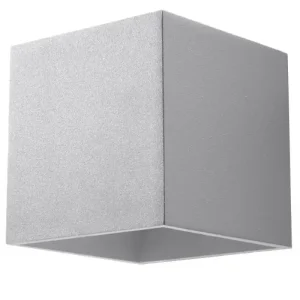 aplique pared gris cuadrado quad 1 sollux