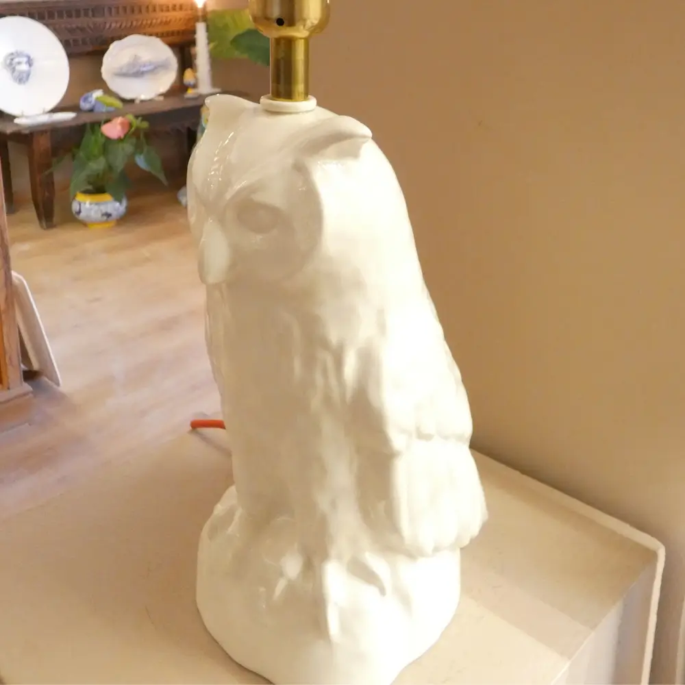 lampara buho blanca de ceramica lampara buho blanca de ceramica