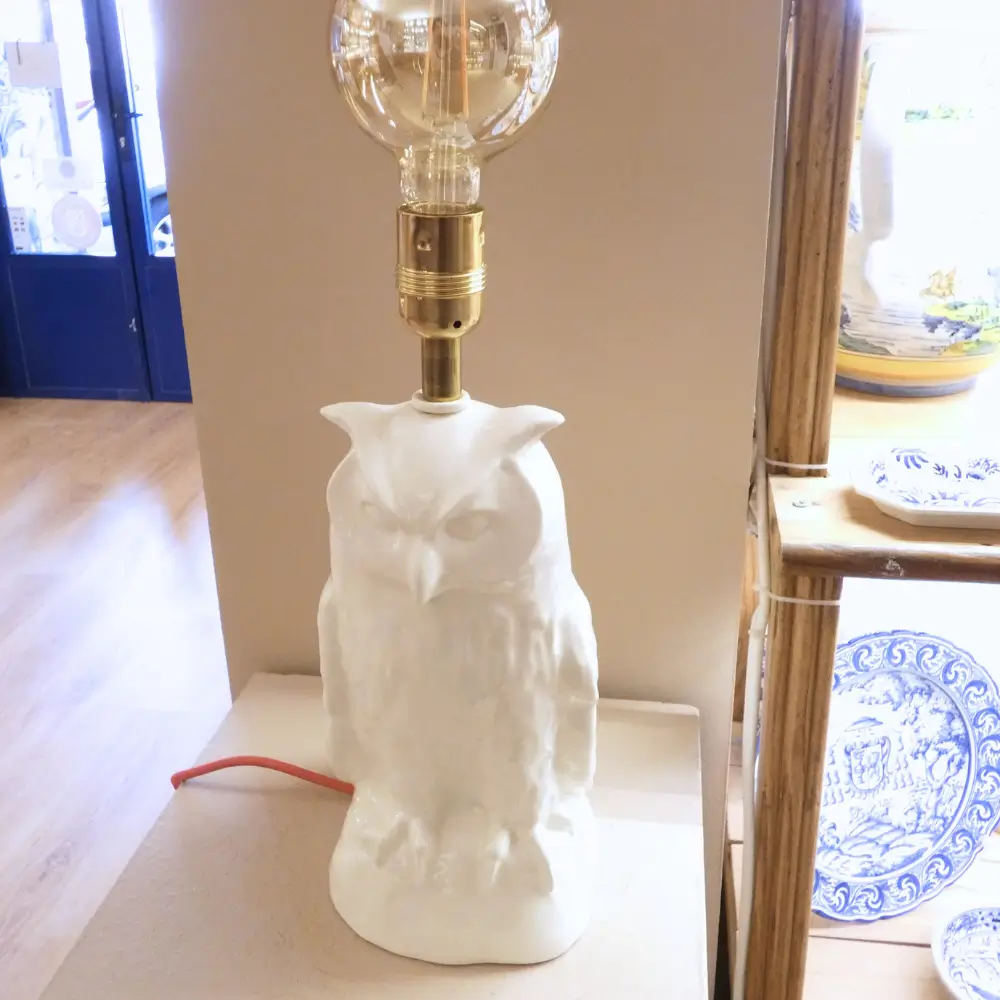 lampara de mesa diferente con forma de buho ceramica lampara de mesa diferente con forma de buho ceramica