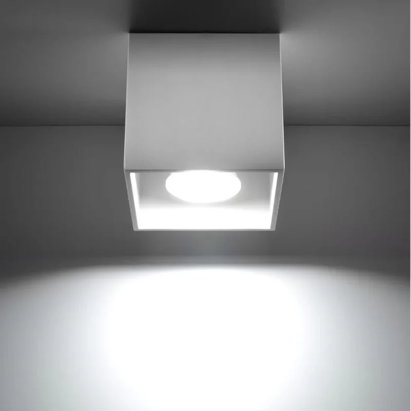 lampara de techo quad 1 blanca de sollux 1 luz