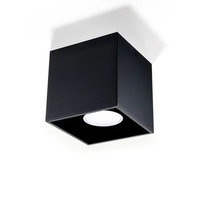 lampara de techo quad 1 negra