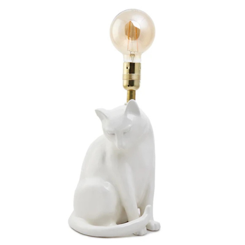lampara gato ceramica de talavera lamparas molonas