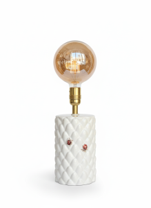 Lámpara de cerámica de Talavera Espiga con mariquitas