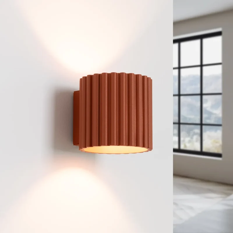 APLIQUE DE PARED AURA ROJO OCRE 4