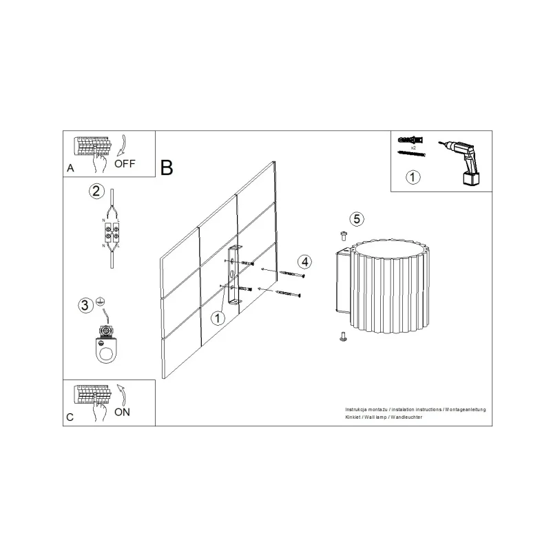 APLIQUE PARED AURA SOLLUX INSTALACION