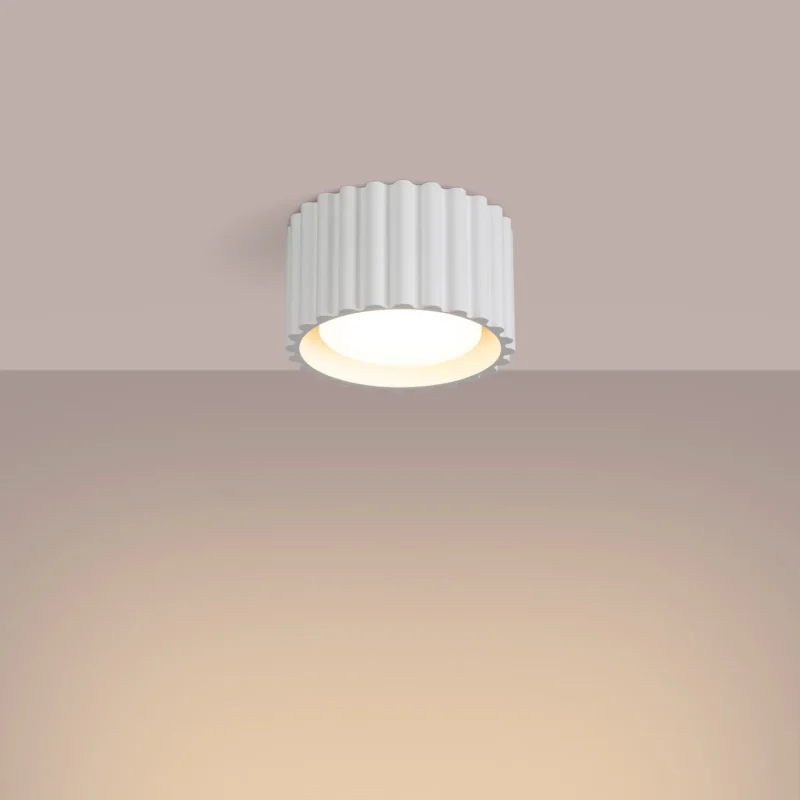 Lampara-de-techo-AURA-1-blanca-encendida