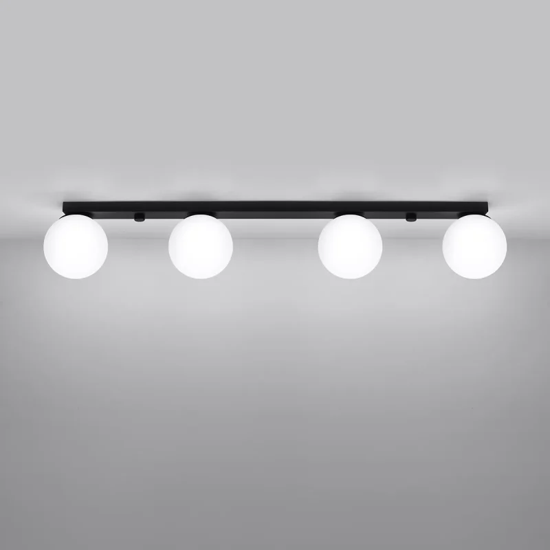 Lampara-de-techo-YOLI-4-negra-encendida