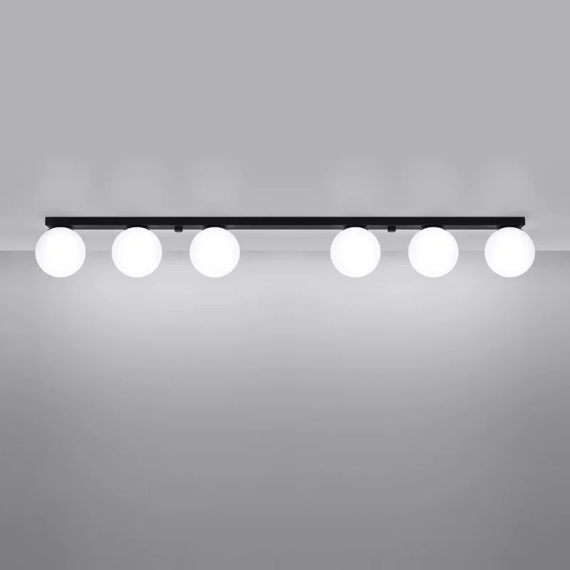 Lampara-de-techo-YOLI-6-negra-encendida