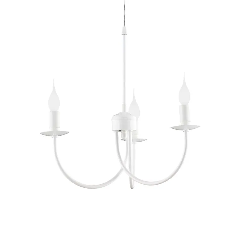 lampara de techo candelabro 3 brazos blanco lamparas molonas