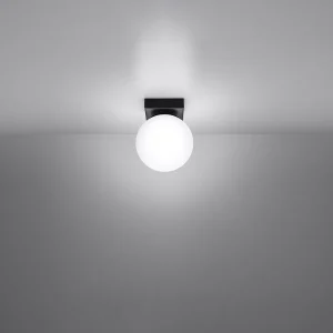 lampara techo negra yoli 1 encendida