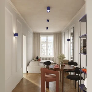 Lampara-de-techo-AURA-1-azul-comedor
