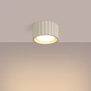 Lampara-de-techo-AURA-1-beige-Gx53-iluminacion-profesional