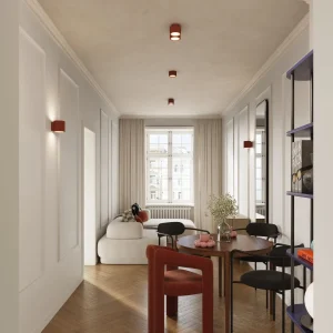 Lampara-de-techo-AURA-2-rojo-ocre-salon