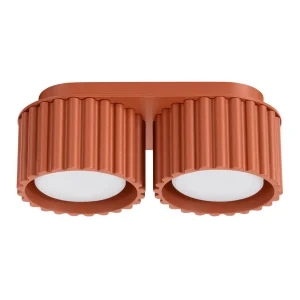 Lampara-de-techo-AURA-2-rojo-ocre-sollux-lamparas-molonas