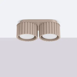 Lampara-de-techo-AURA-2-taupe-Gx53-pasillo