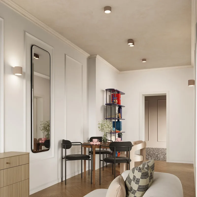 Lampara-de-techo-AURA-2-taupe-Gx53-salon