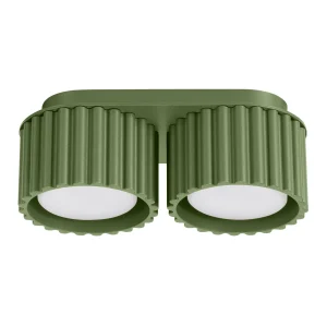 Lampara-de-techo-AURA-2-verde-oliva-Gx53-sollux