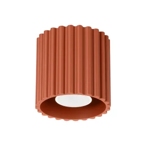 Plafon-AURA-1-rojo-ocre-GU10-solux-lamparas-molonas