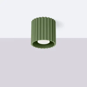 plafon-de-techo-AURA-1-verde-oliva-GU10-pasillo