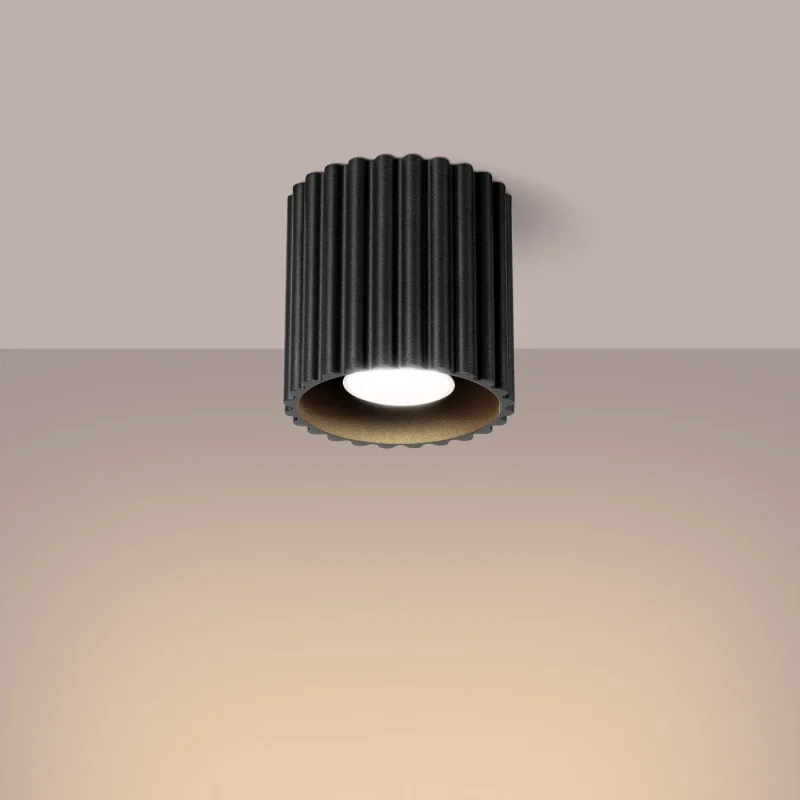 Lampara-de-techo-AURA-1-negra-GU10-sollux-lamparas-molonas