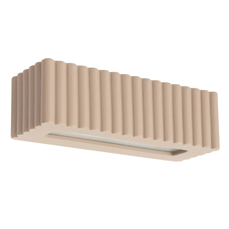 aplique de pared ceramica rigata color taupe