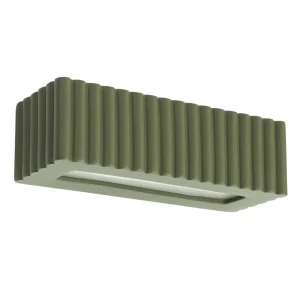 aplique de pared ceramica rigata color verde oliva