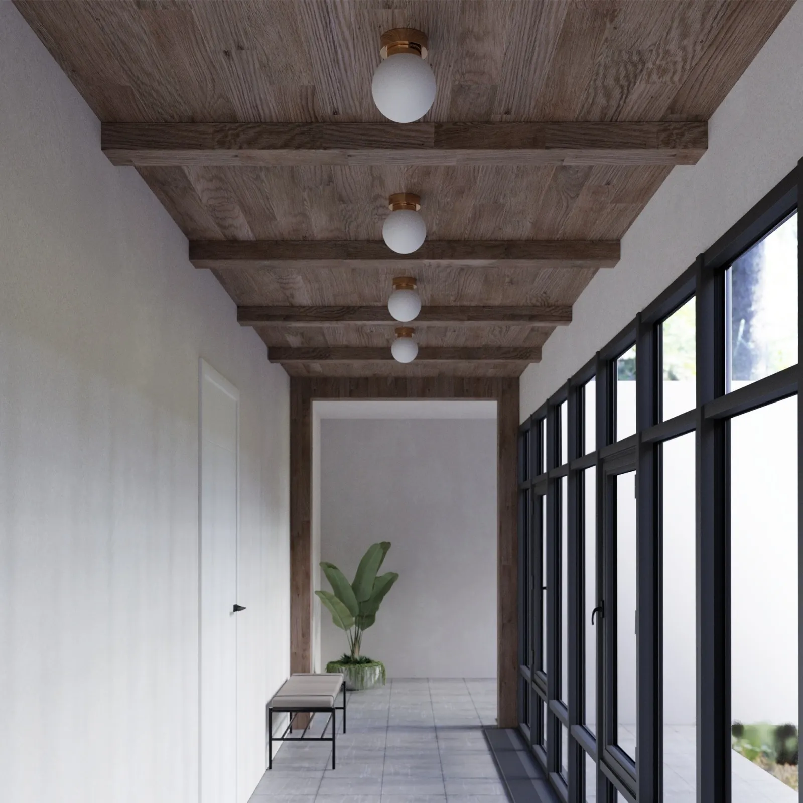 aplique_ip44_vintage_dorado_chiara_techo_pasillo