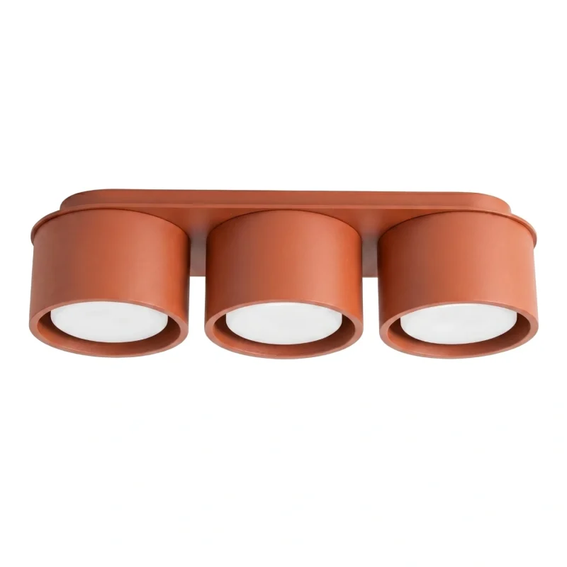 plafon-rojo-ocre-modo-3-con-3-luces-sollux-lamparas-molonas