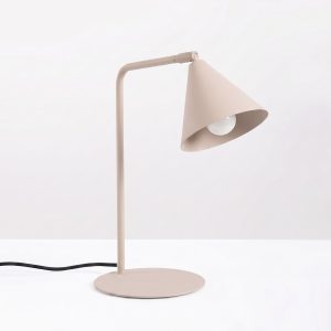 Lampara-de-mesa-NOX-taupe-encendida