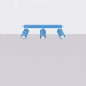 Regleta_azul_claro_karbon_3_focos_sollux_molonas_encendida