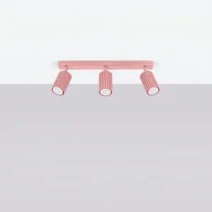 Regleta_rosa_karbon_3_focos_sollux_molonas_encendida