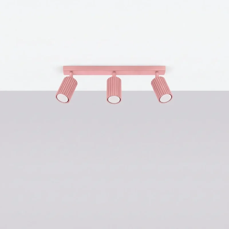 Regleta_rosa_karbon_3_focos_sollux_molonas_encendida