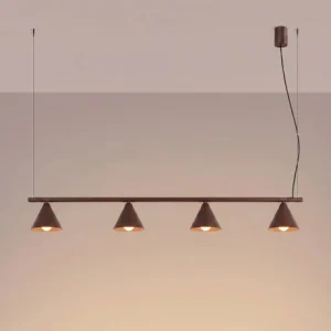 lampara_techo_marron_nox_4l_sollux_molona_instalada